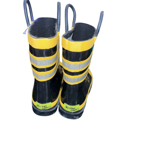 Kids firefighter yellow black rainboots rain boots western chief toddler 10 - Picture 4 of 5